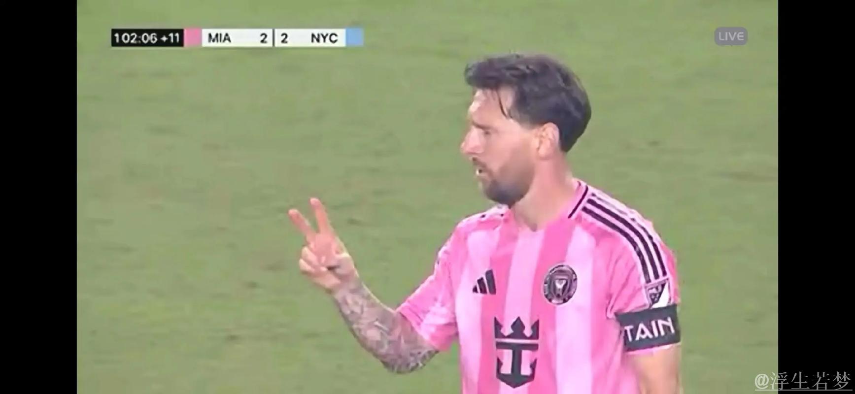梅西双助攻助阵,十人迈阿密100分钟逼平纽约城2-2 梅西双助攻助阵,十人迈阿密100分钟逼平纽约城2-2